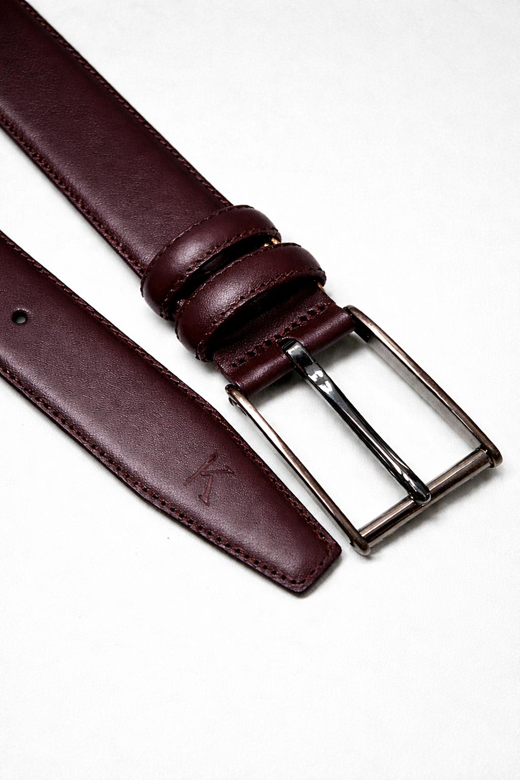 Rindsleder Gürtel Bordeaux