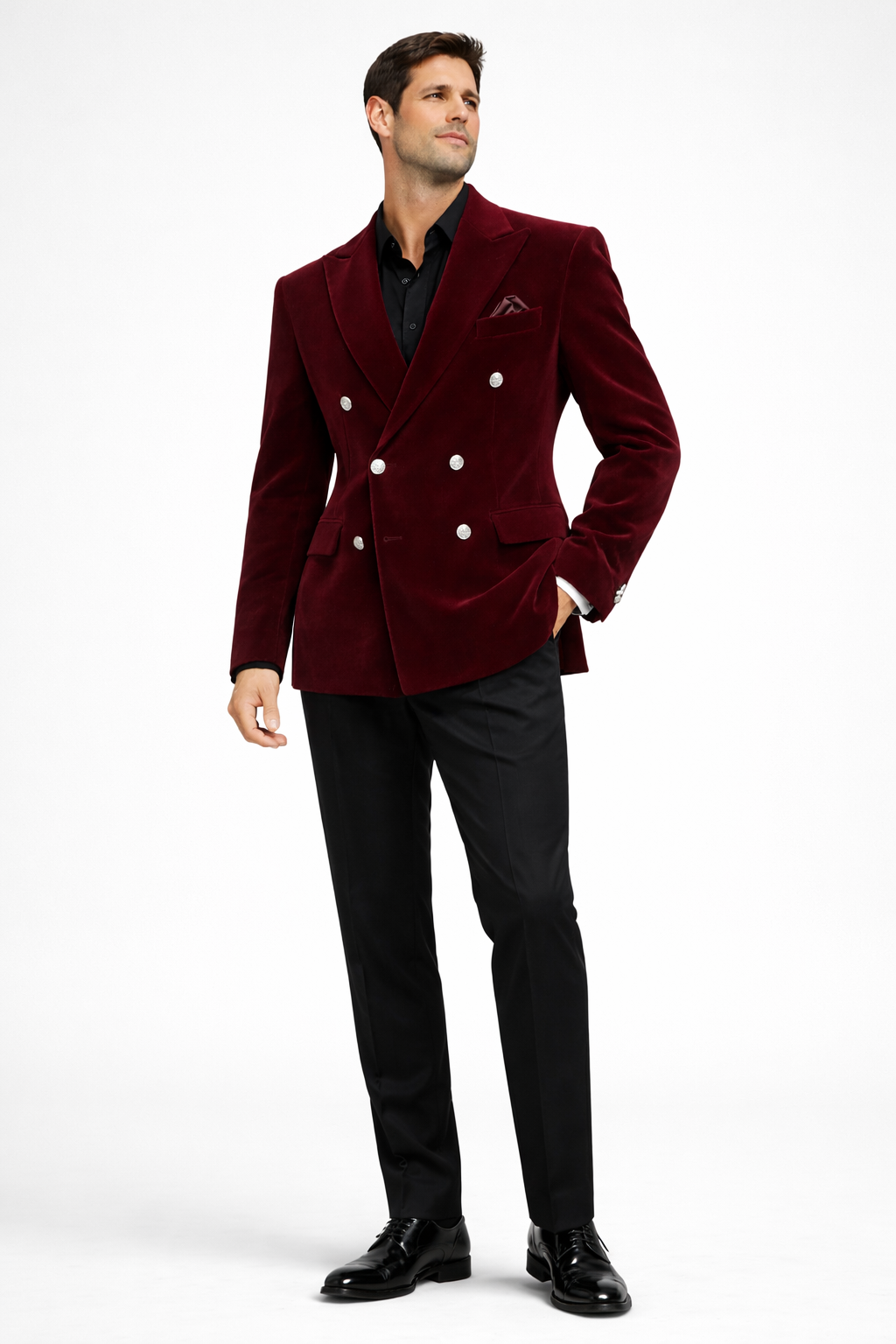 Ravello Sakko in Bordeaux Samt