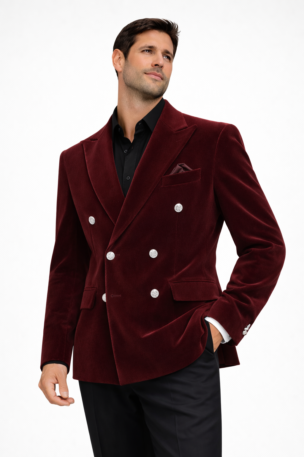 Ravello Sakko in Bordeaux Samt