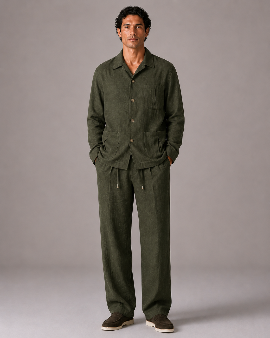 Safari Leinen Set Army