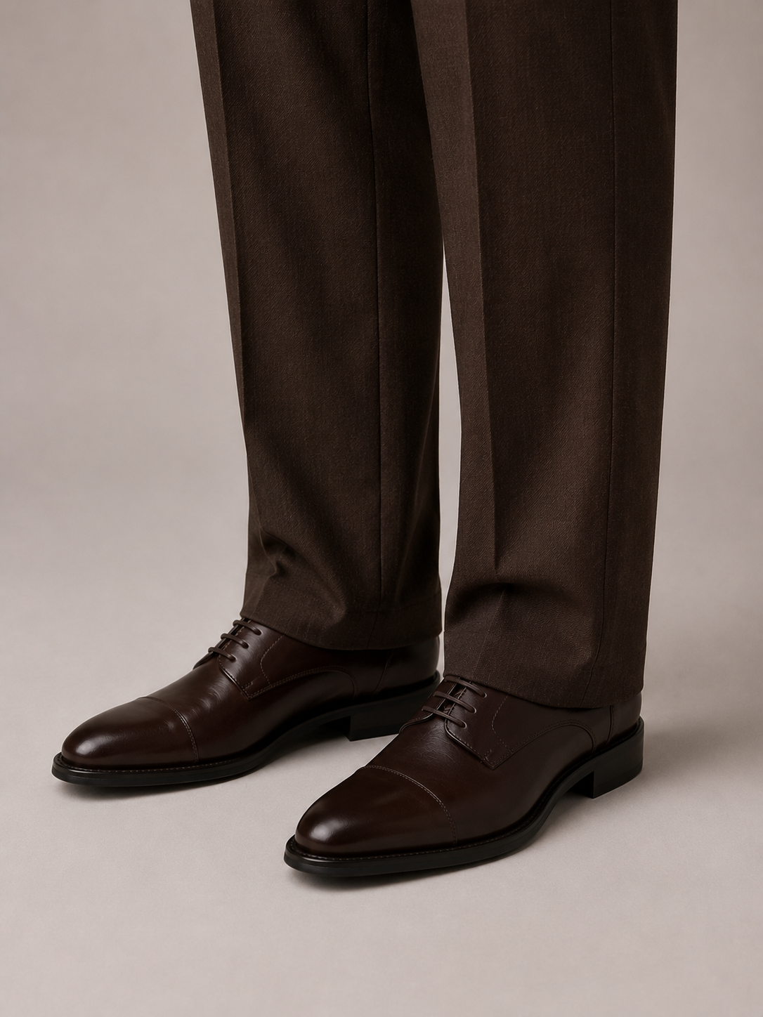 Elegante Anzug Schnürer Herrenschuhe in Braun
