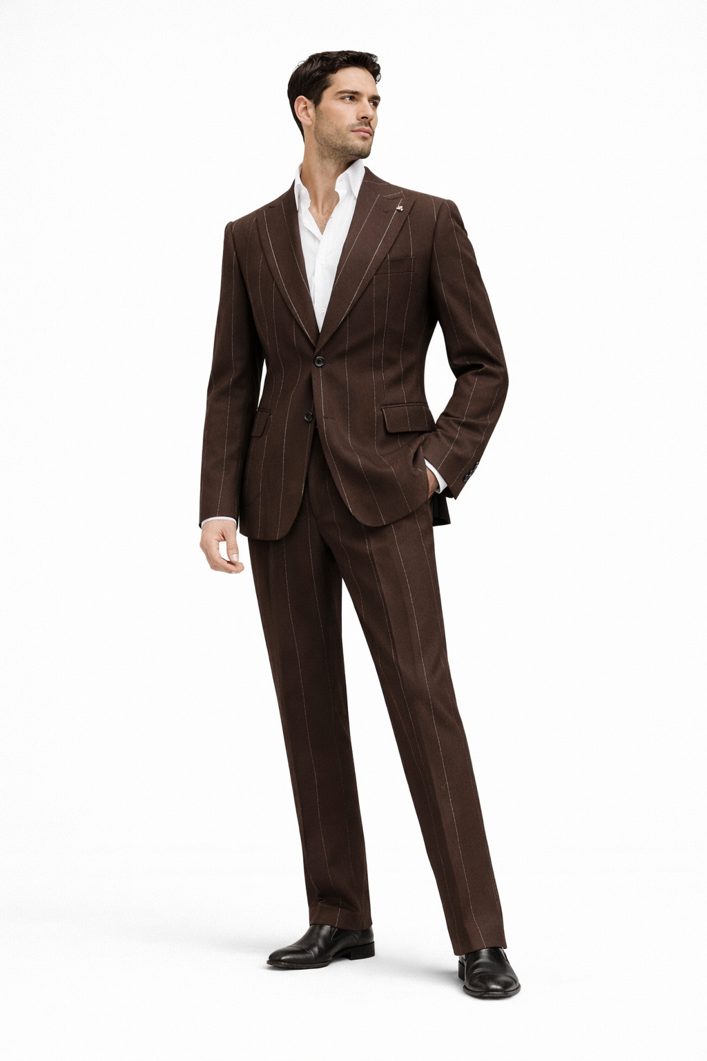 Cremona Einreiher Anzug Tailored Fit Braun