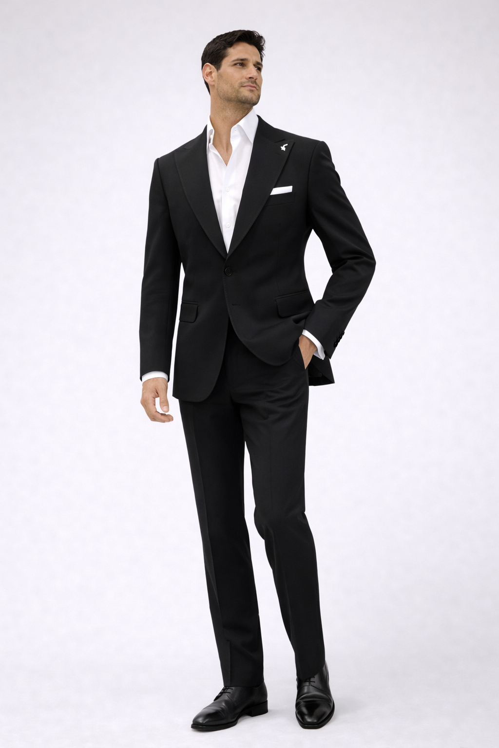 Bergamo Einreiher Anzug Tailored Fit Schwarz