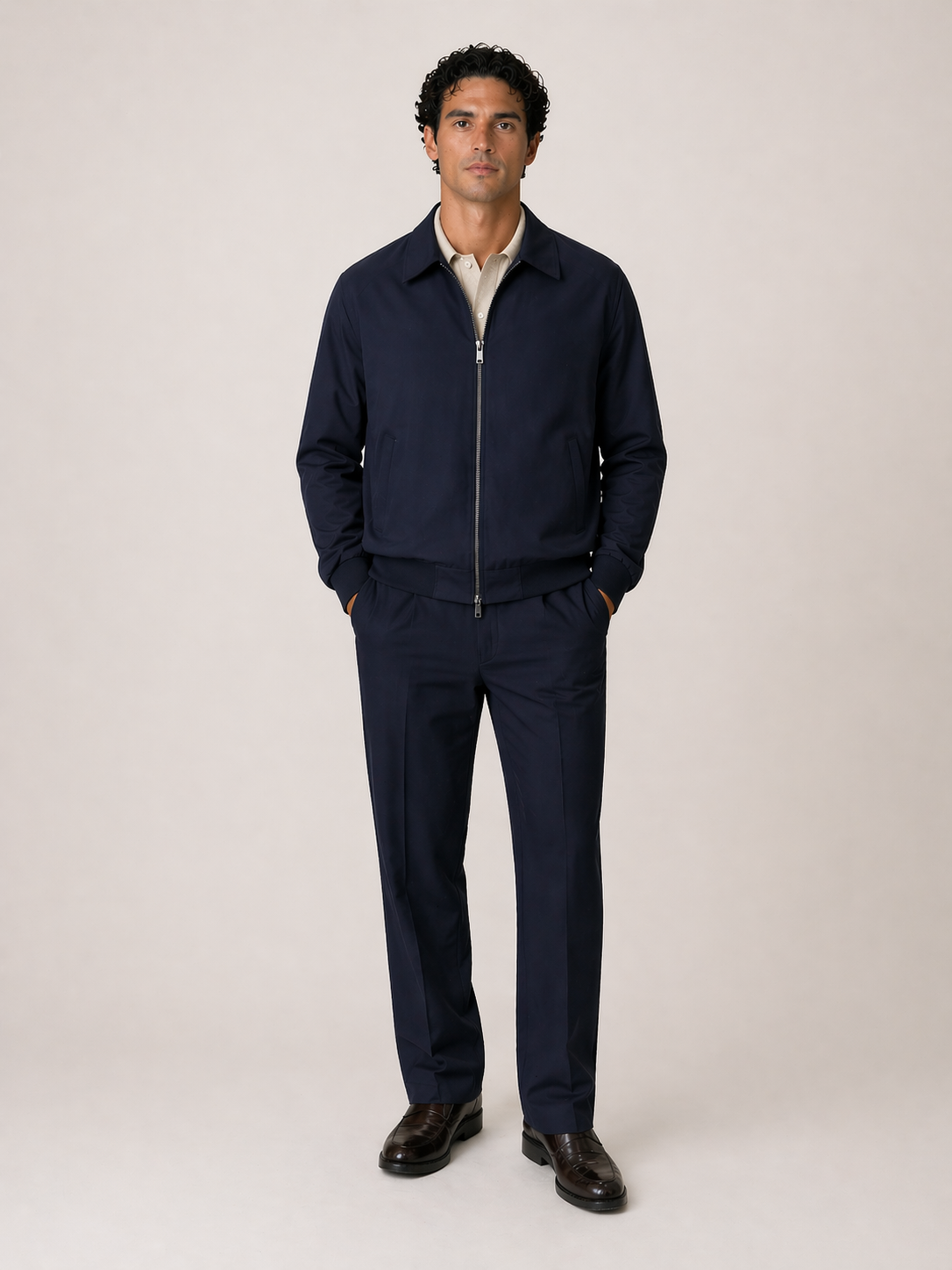 Dynamic 2er Set Zip Anzug Navy