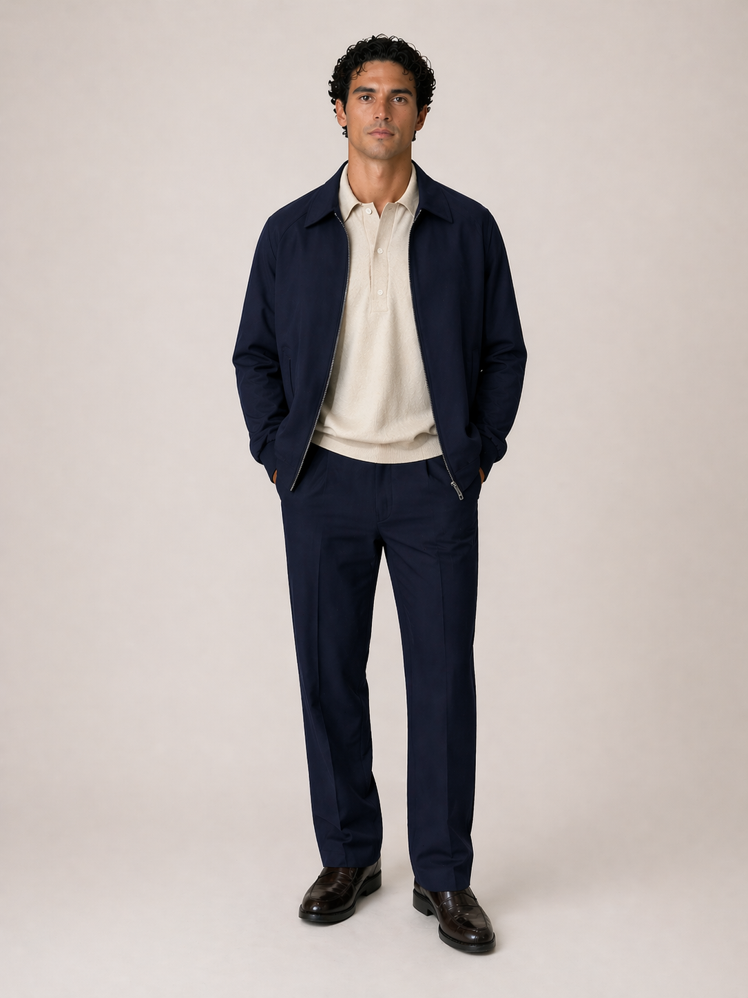 Dynamic 2er Set Zip Anzug Navy