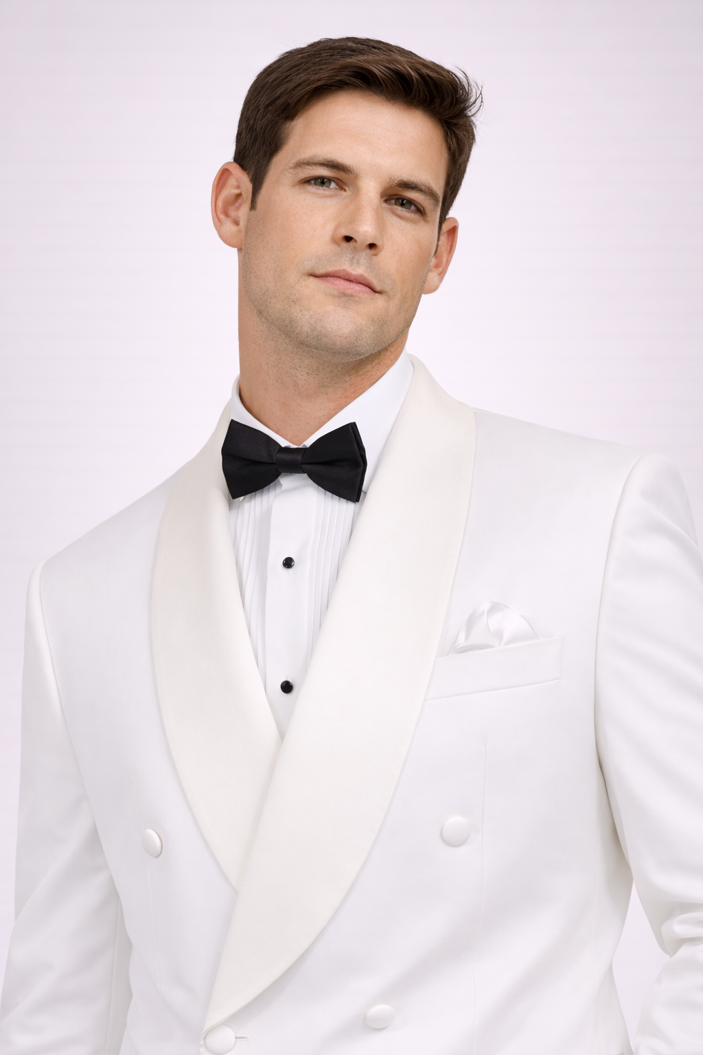 Cagliari Doppelreiher Smoking Tailored Fit Schwarz /Weiss