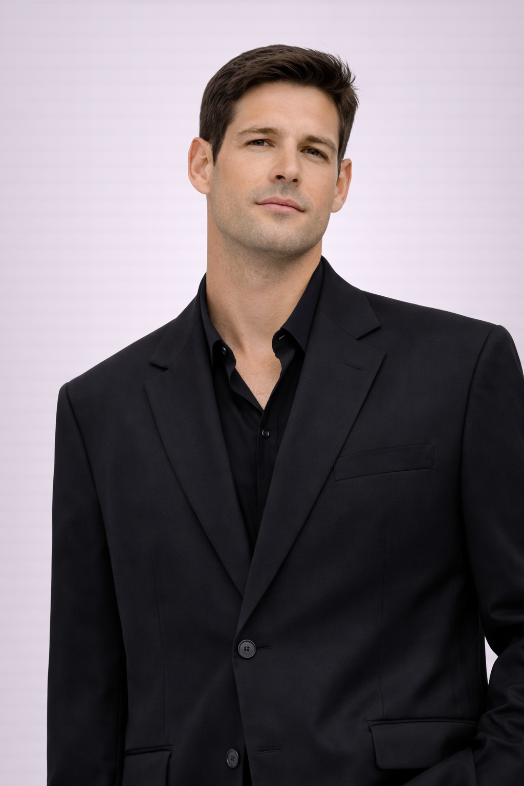 Arezzo Einreiher Anzug Oversize Fit Schwarz