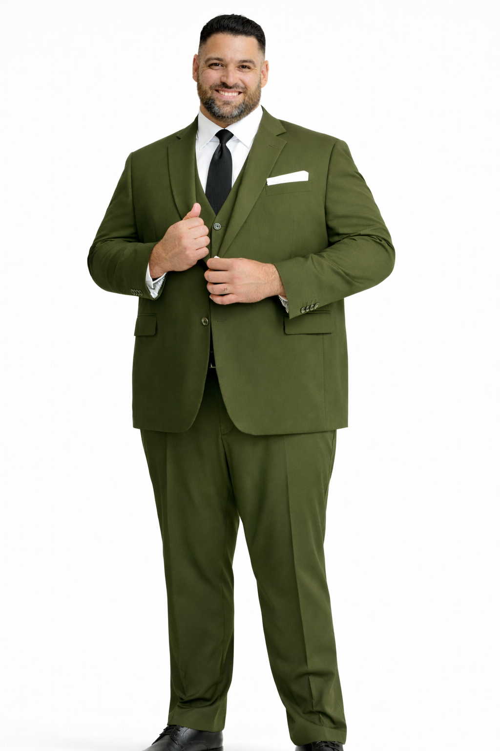 Big Size Anzug Oversize Fit Olive