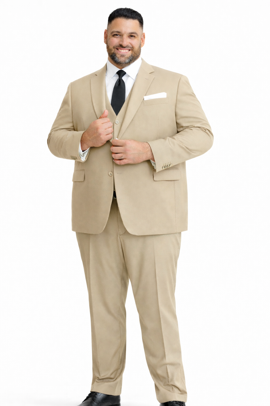 Big Size Anzug Oversize Fit Beige