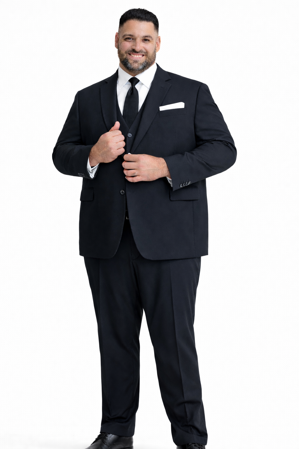 Big Size Anzug Oversize Fit Dunkelblau