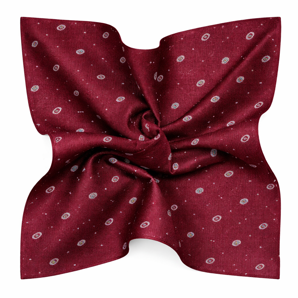 Einstecktuch Bordeaux mit Muster