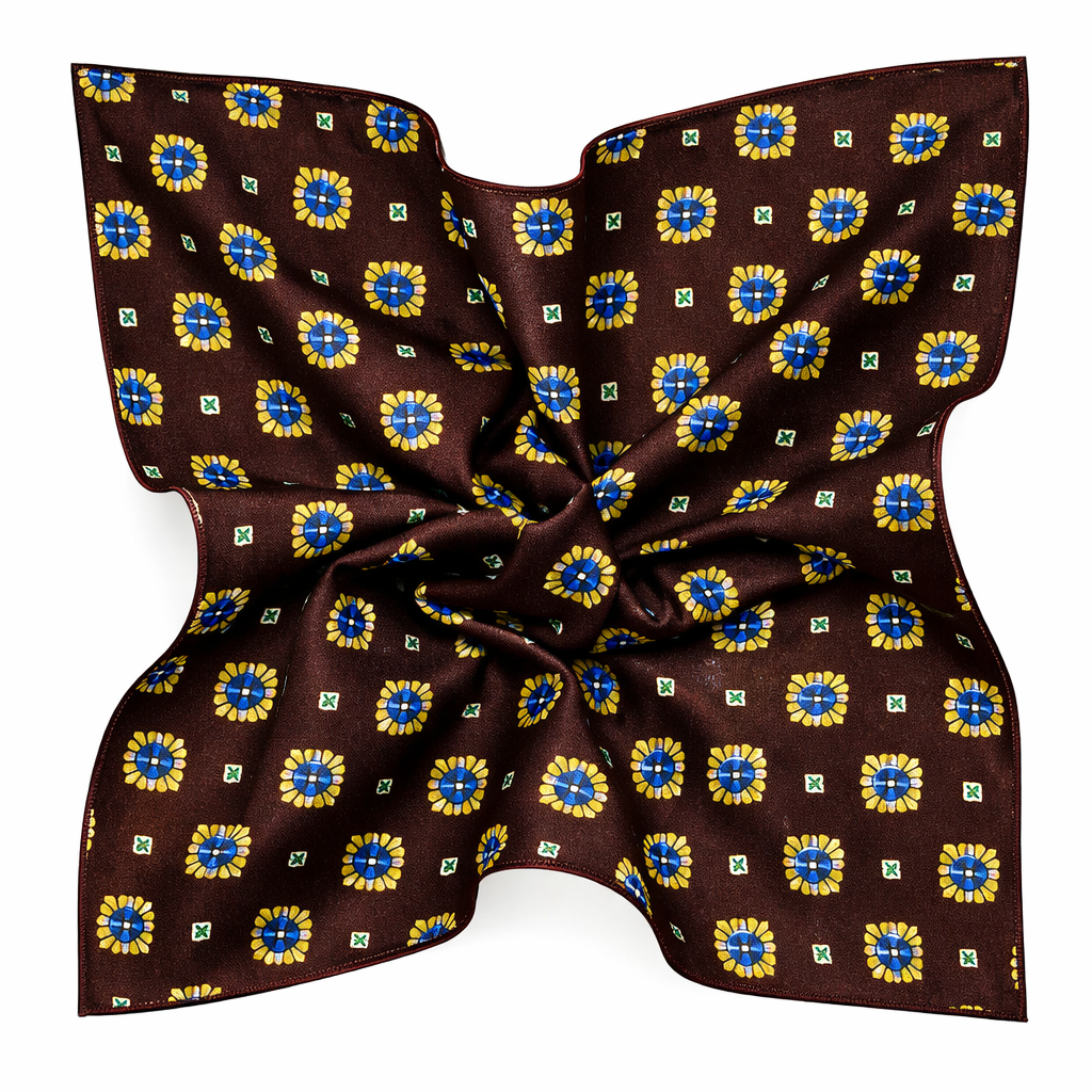 Einstecktuch Braun/Grün