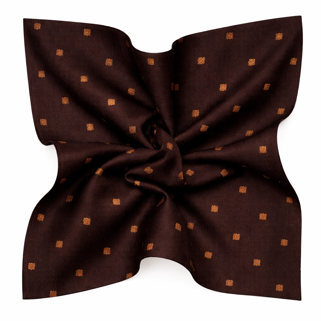 Einstecktuch Braun/Orange