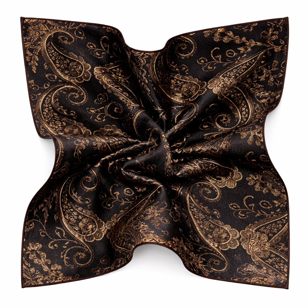 Einstecktuch Braun/Kupfer