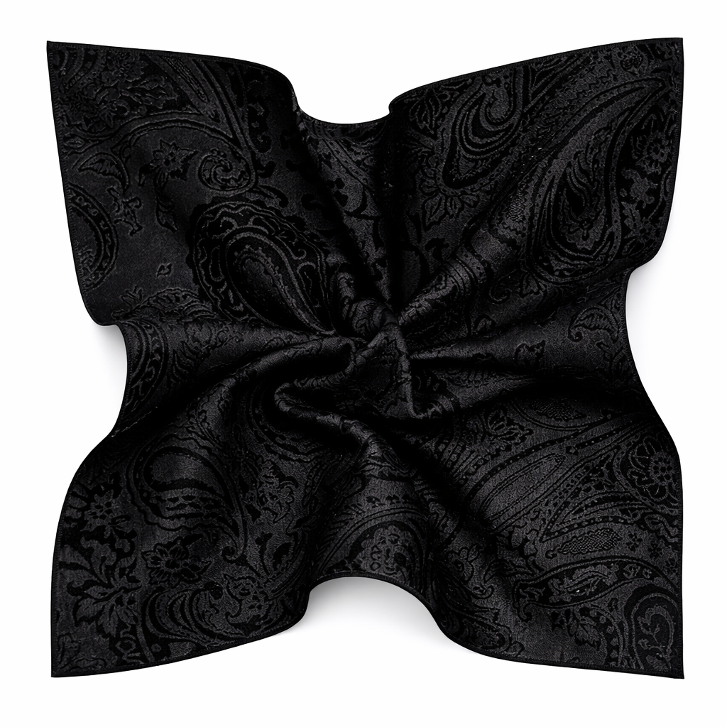Einstecktuch Schwarz mit Muster