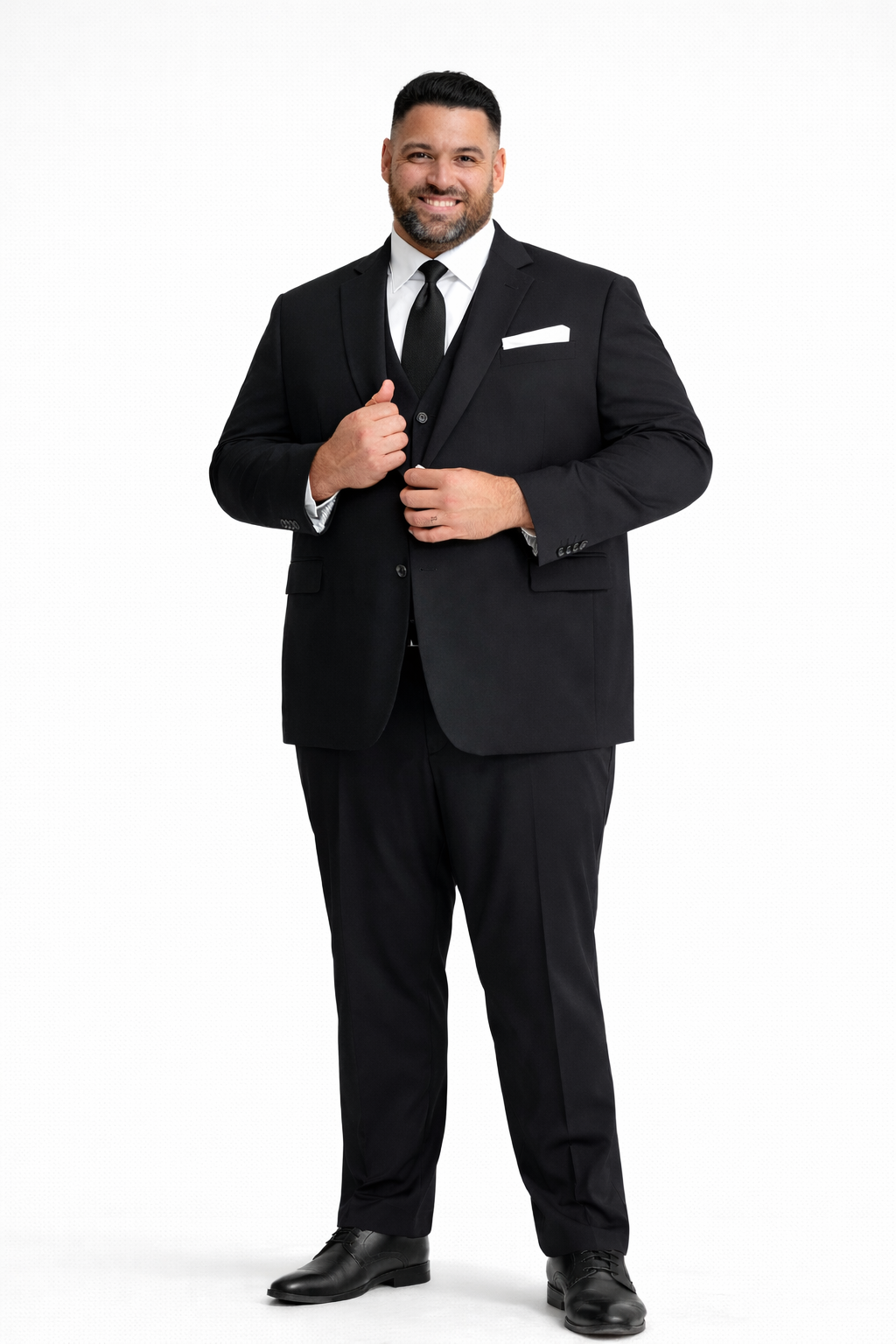 Big Size Anzug Oversize Fit Schwarz