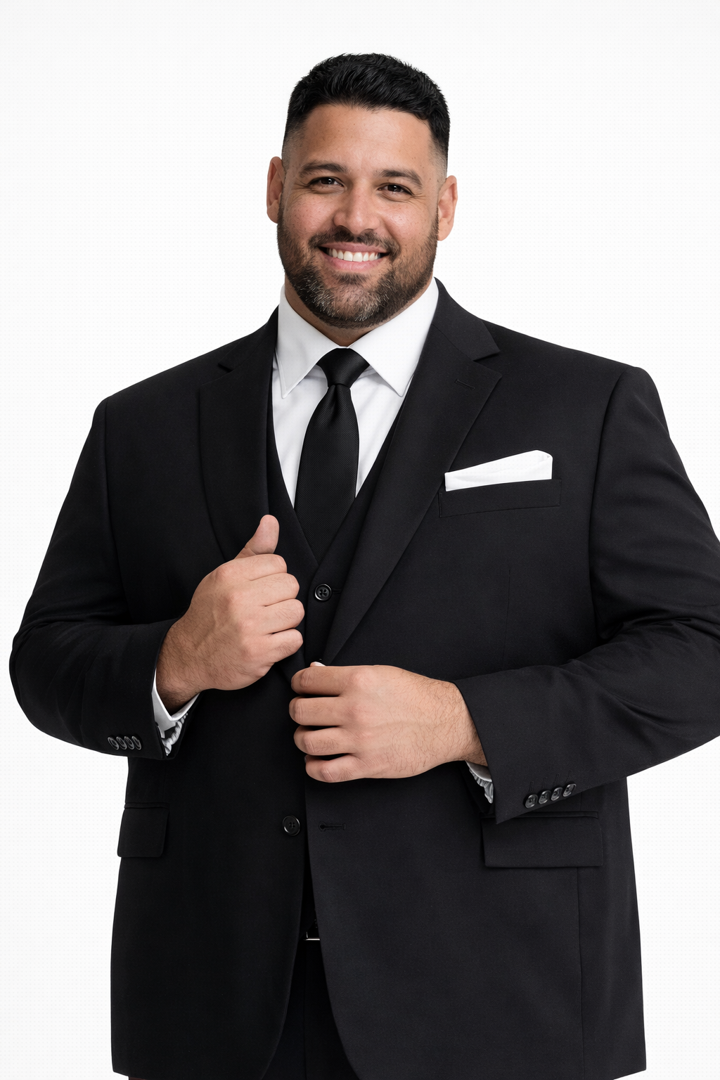 Big Size Anzug Oversize Fit Schwarz