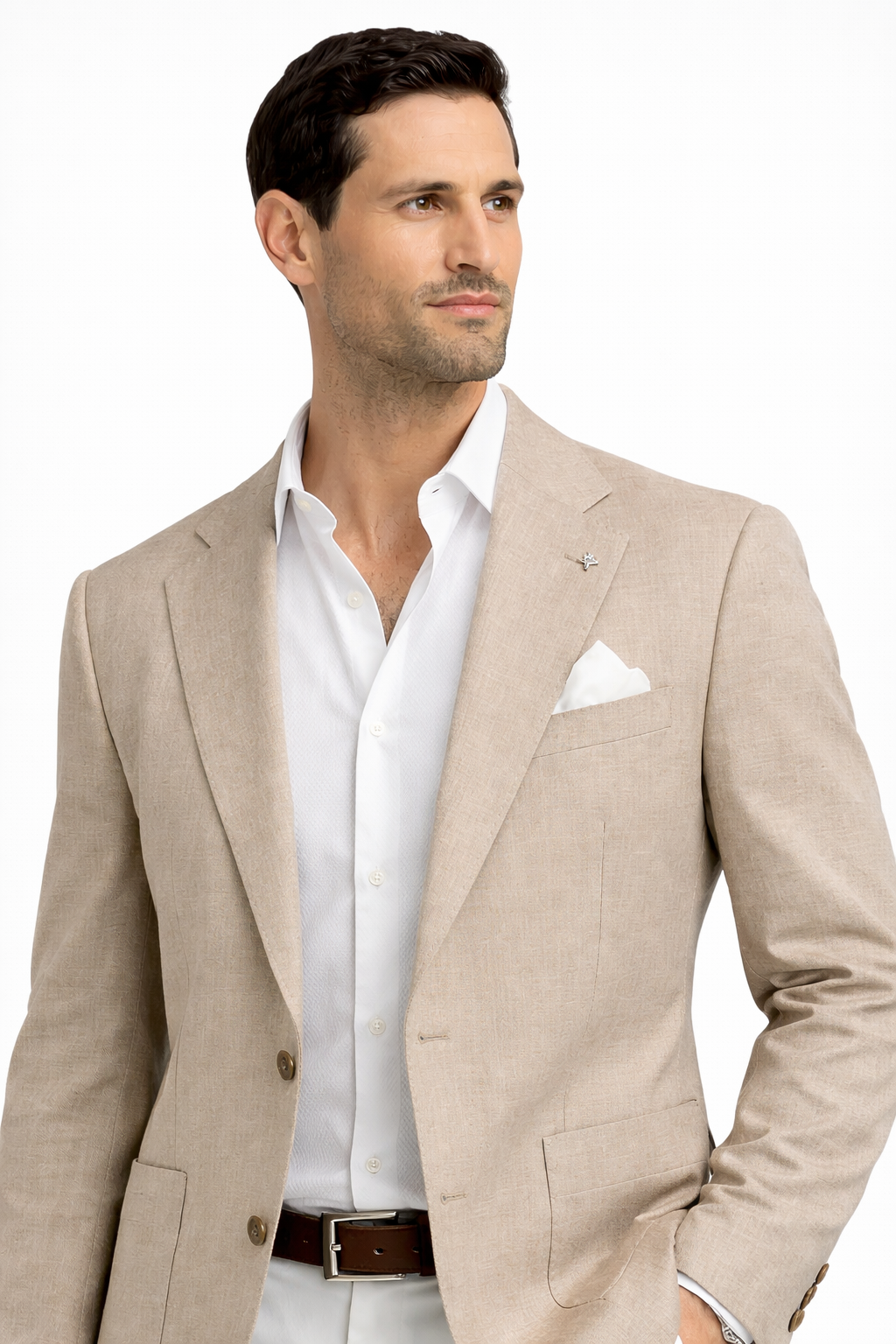 Amalfi Sakko in Leinen Beige