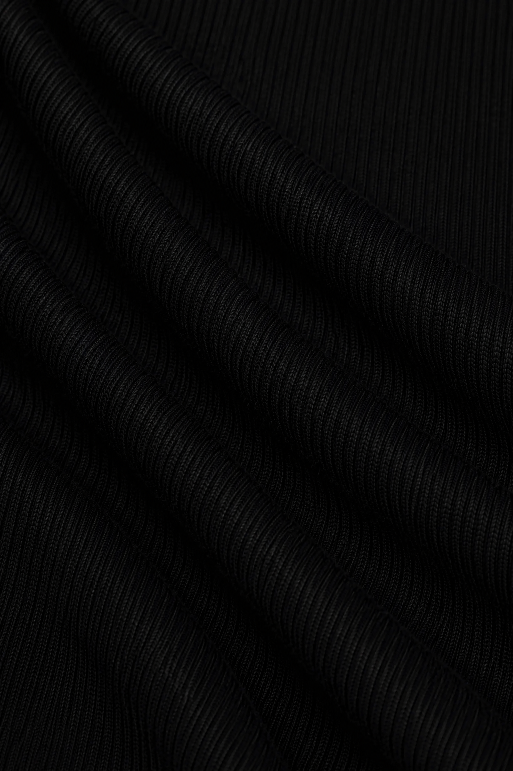 Rayon High End Strick Anzug T-shirt Schwarz