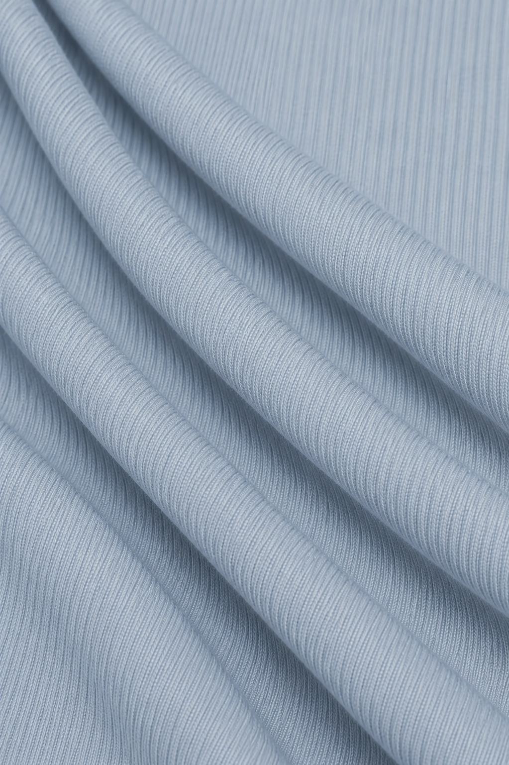 Rayon High End Strick Anzug T-shirt Hellblau