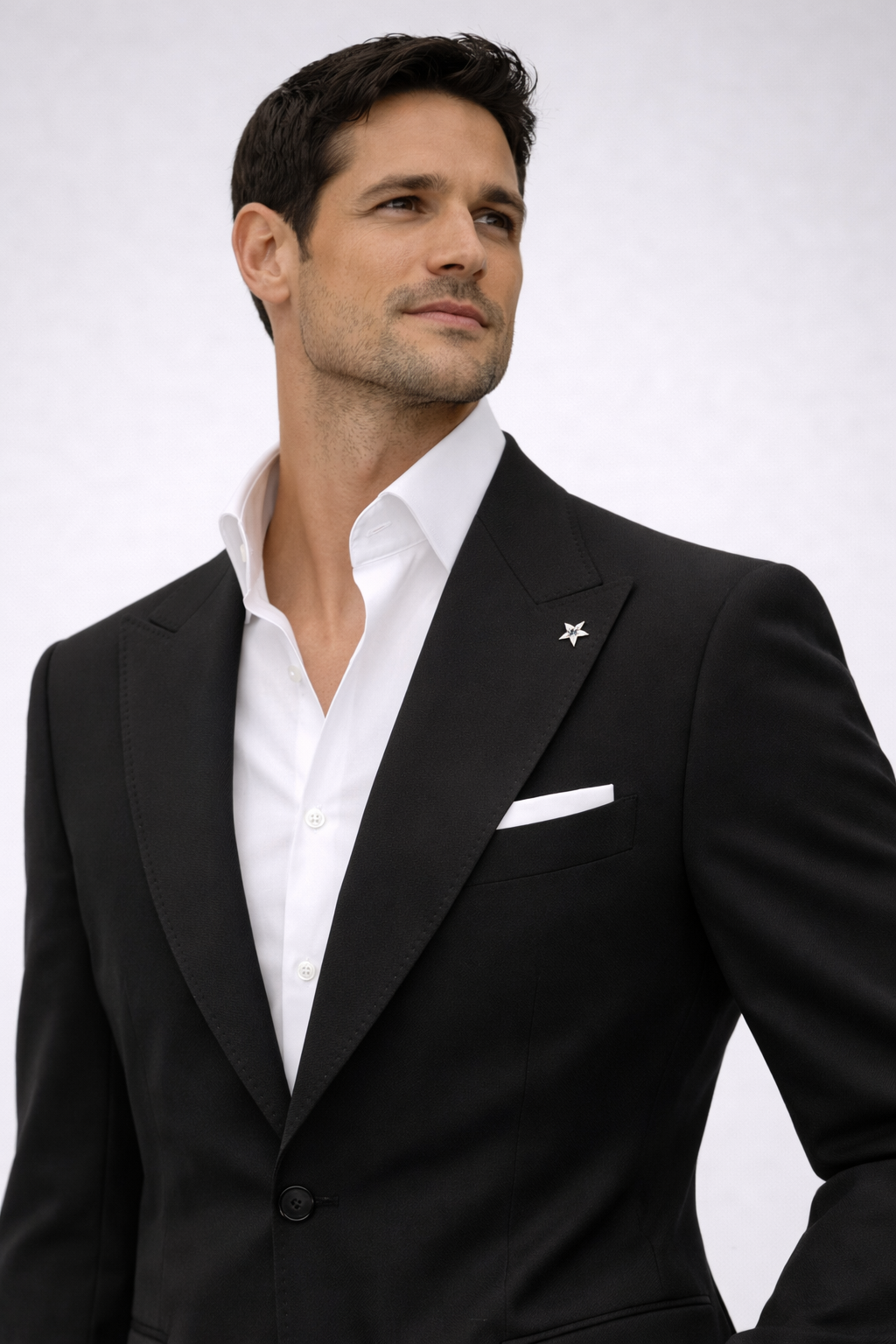 Bergamo Einreiher Anzug Tailored Fit Schwarz